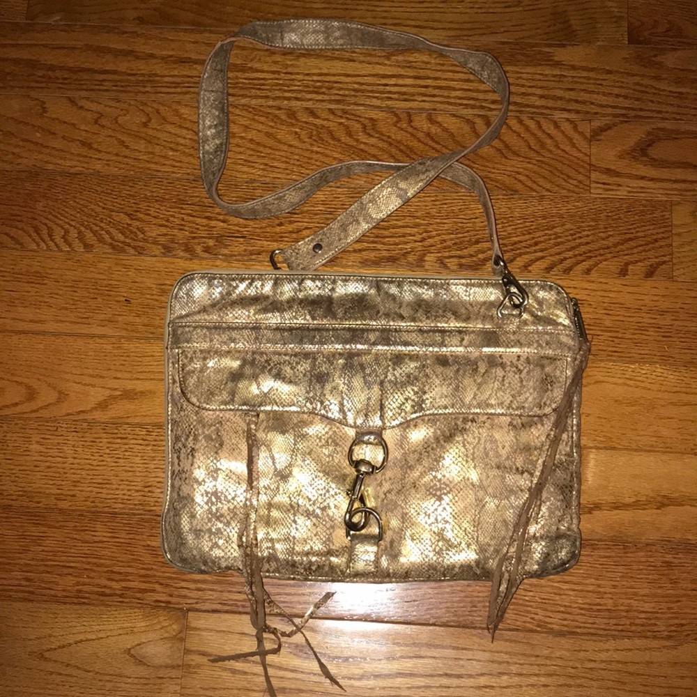 Rebecca Minkoff Gold 13” Laptop Bag